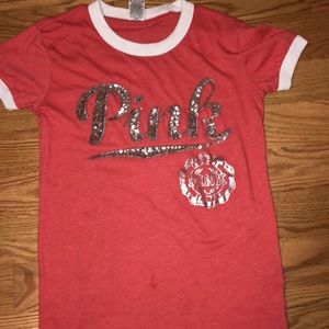 A beautiful Coral shirt ITS only been worn 1 time